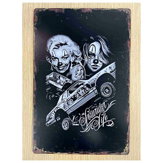 Plaque Vintage Monroe & Voitures-- 20x30cm