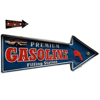 Plaque Metal LED Voiture et Cadillac Vintage 42cm