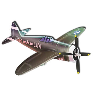 Plaque Metal Avion Vert 55cm