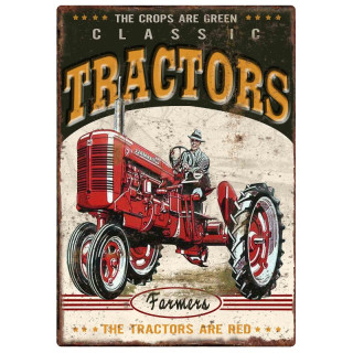 Plaque Décoration Tracteur Premium 30x40cm