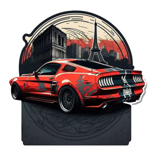 Plaque Vintage Paris Ford Mustang