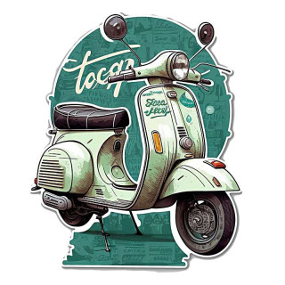 Plaque Vintage Scooter Italie 2