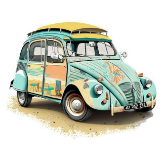 Plaque Rétro 2CV Vida  2