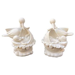 Figurine Ange bébé Cigogne