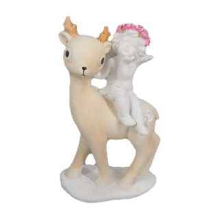 Figurine d'Ange avec un Cerf