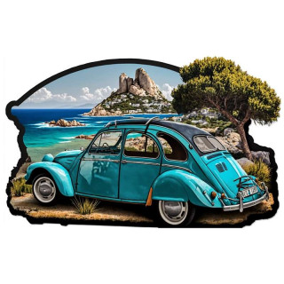 Plaque Vintage 2CV  Holiday South