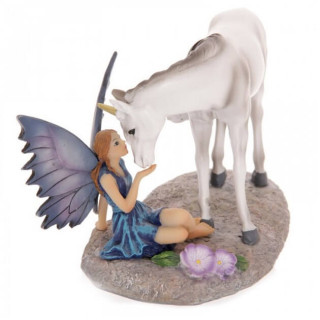 statuette fée licorne - statuette fee