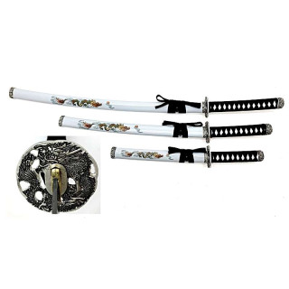 Set Katana Dragon Blanc