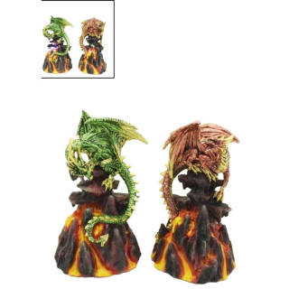 Statues Dragons Lave x2