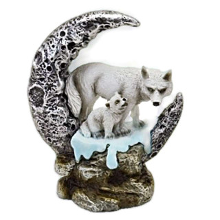 Figurine Loups Lune