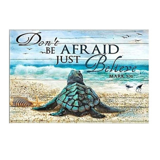 Plaque Décoration Tortue sur la Plage