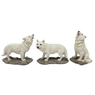 3 Figurines de Loups Sonnates