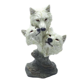 Buste Loups Blancs de décoration