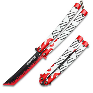 Couteau Demon Slayer Papillon (Balisong) Kyojuro Rengoku