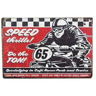 Plaque Rétro Motard Speed