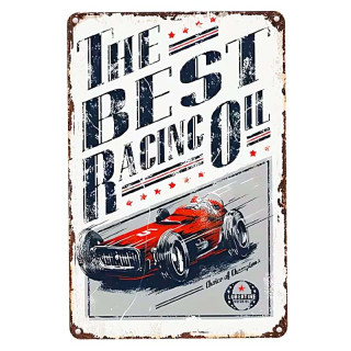 Plaque Rétro Voiture de Course