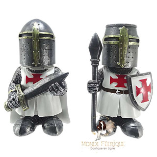 2 Statuettes Chevaliers Templiers