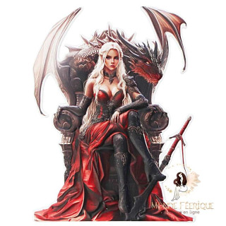 Plaque Reine Elfe et Dragon
