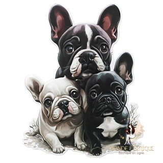 Plaque Bouledogues Mignons