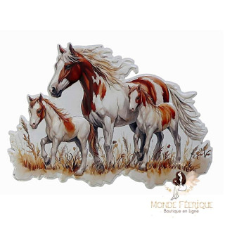 Plaque murale chevaux sauvages