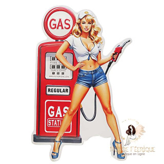 Plaque déco Pin-up Blonde