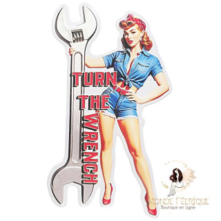 Plaque Pin Up Clé à Molette