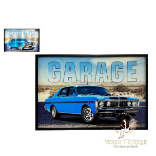 Plaque Déco Lumineux Voiture Garage