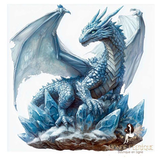 Plaque Fantasy Dragon de Glace