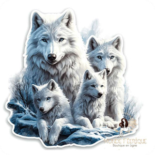 Plaque Loups Blancs
