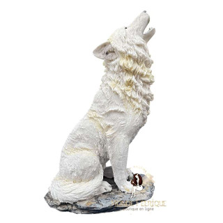 Statuette Loup Hurle 28cm