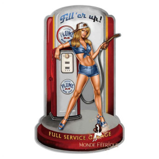 Plaque Métal Garage Rétro Pin-up