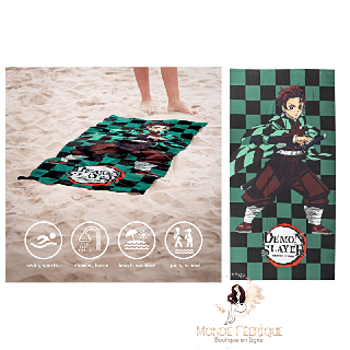 Serviette Demon Slayer 70x140 cm – Serviette de plage manga