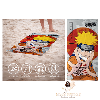 Serviette Naruto 70x140 cm – Serviette de plage manga
