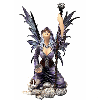 Figurine de Fée violette à la sphère magique – Figurine fantasy