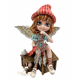 Fée rêveuse au capteur de rêves – Figurine fantasy