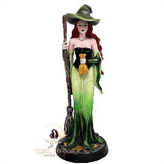 Sorcière verte de la prospérité – Figurine porte-bonheur