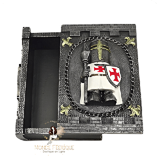 Boîte coffret templier décor bouclier