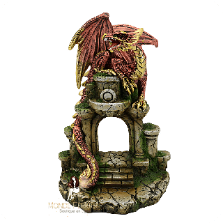 Dragon Rouge Sur Arche Antique