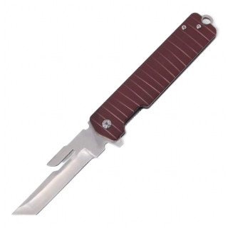 Couteau Tactique Métallique Bordeaux