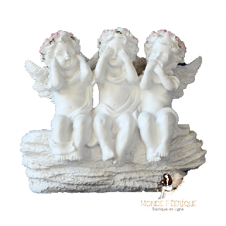 Figurine anges sagesse – trio décoratif