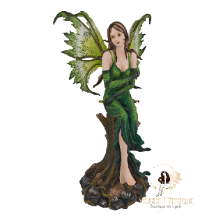 Statuette fée verte sylvestre – grande décoration