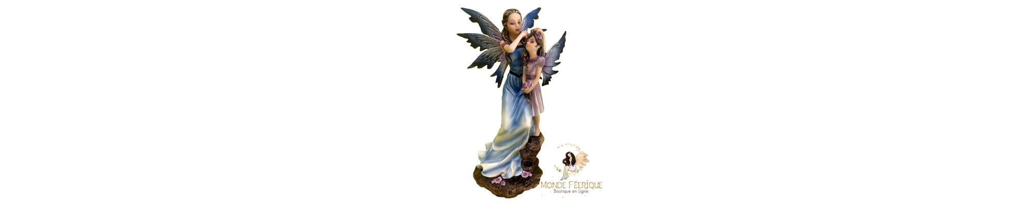 Figurines fées - Statuette Fée avec des enfants - Boutique en Ligne de Fées et Décoration Féérique