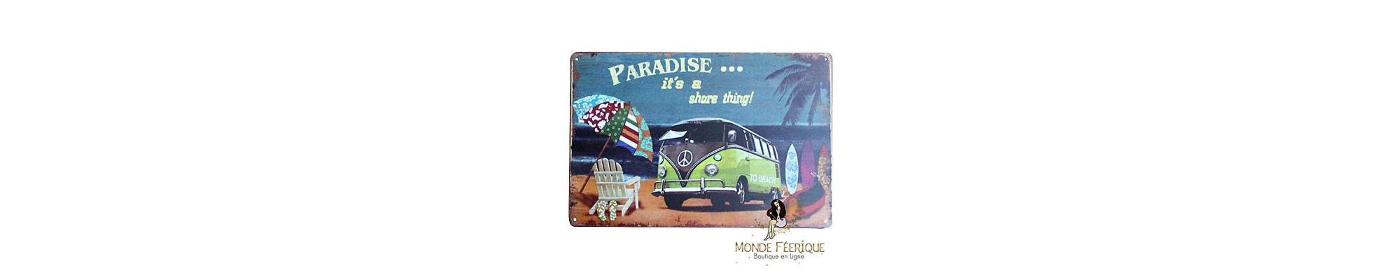 Plaques Metal Décoration vintage et retro  - Plaques metallique déco mur et murale