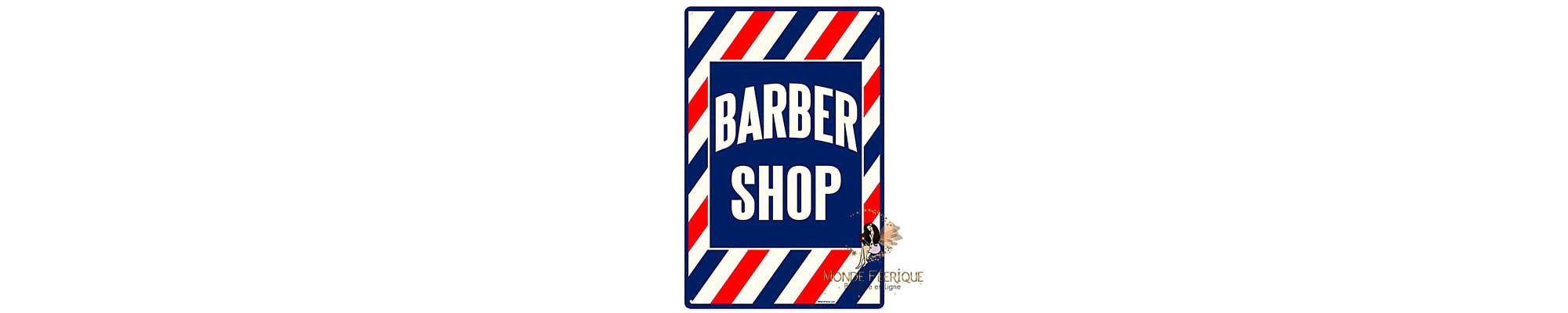Plaque décoration vintage  Barbier - Plaque murale Barber Shop - Plaque pour mur barbiers
