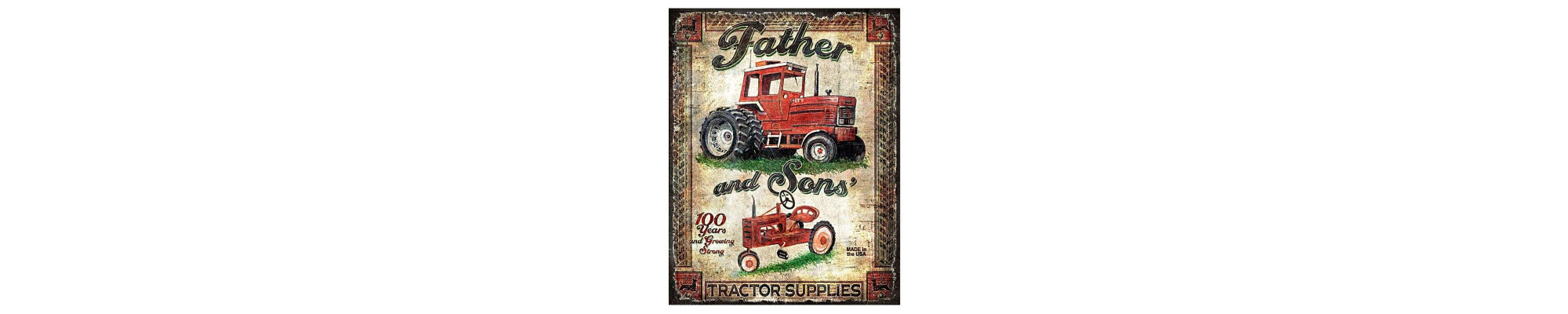 Plaque de décoration Tracteurs - Plaque métal pour mur Tracteur