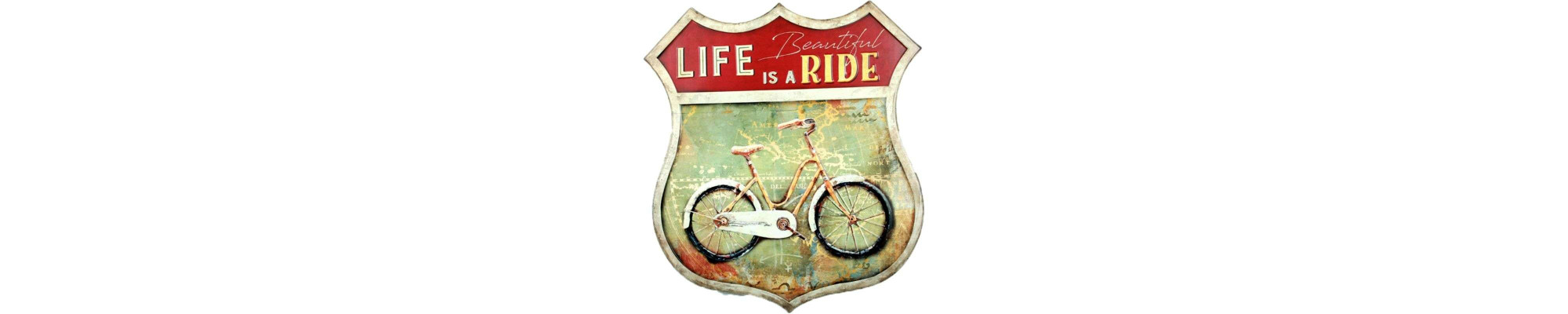Plaque de décoration Vélo - Plaque Vintage Vélo - Plaque rétro vélo